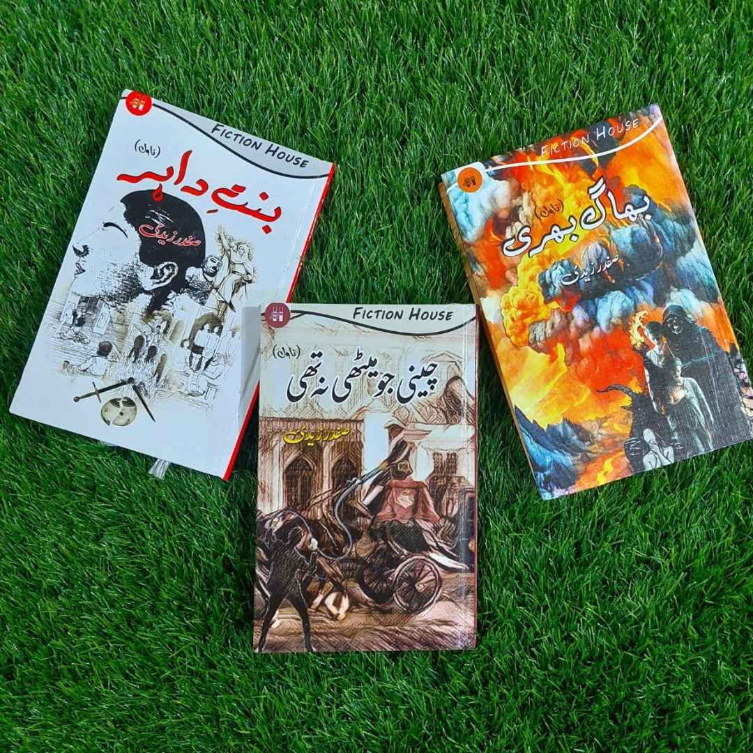 3 Books set Bhagg Bhari | Safdar Nawaid Zaidi | Cheni Jo Mithi Na Thi | Bint e Dahir